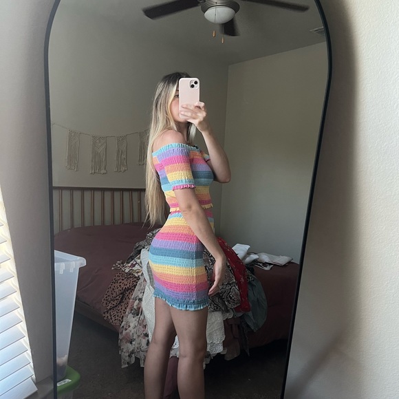 SOLD ON CROSSPOST NWT smocked rainbow top and skirt set - Picture 5 of 11